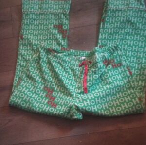 Green 'Ho Ho Ho' Pajama Pants Large